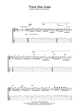 page one of There She Goes (Guitar Tab)