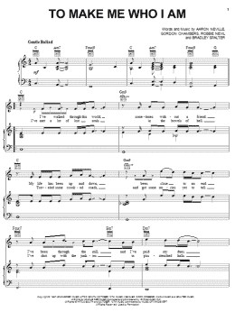 page one of To Make Me Who I Am (Piano, Vocal & Guitar Chords (Right-Hand Melody))
