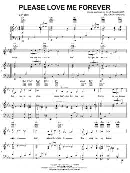 page one of Please Love Me Forever (Piano, Vocal & Guitar Chords (Right-Hand Melody))
