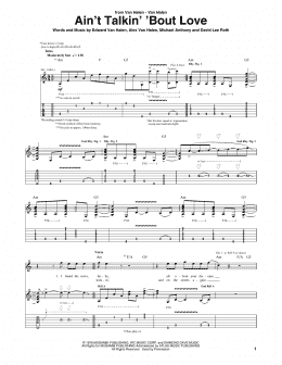 page one of Ain't Talkin' 'Bout Love (Guitar Tab)