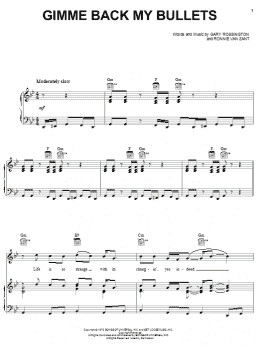 page one of Gimme Back My Bullets (Piano, Vocal & Guitar Chords (Right-Hand Melody))