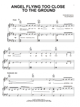 page one of Angel Flying Too Close To The Ground (Piano, Vocal & Guitar Chords (Right-Hand Melody))