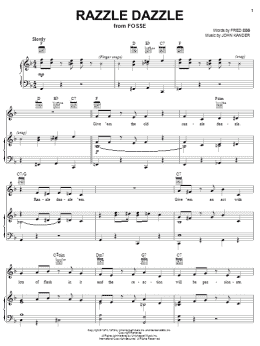 page one of Razzle Dazzle (Piano, Vocal & Guitar Chords (Right-Hand Melody))