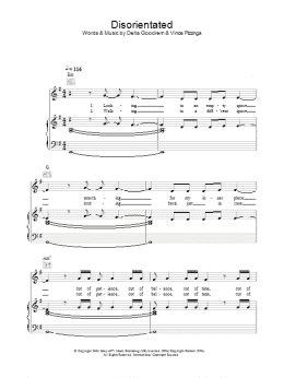 page one of Disorientated (Piano, Vocal & Guitar Chords)