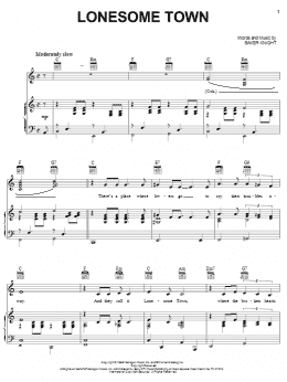 page one of Lonesome Town (Lead Sheet / Fake Book)