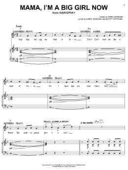 page one of Mama, I'm A Big Girl Now (Piano & Vocal)