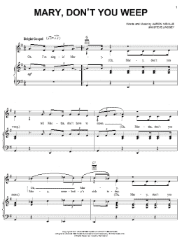 page one of Mary Don't You Weep (Piano, Vocal & Guitar Chords (Right-Hand Melody))