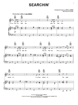 page one of Searchin' (Piano, Vocal & Guitar Chords (Right-Hand Melody))