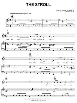 page one of The Stroll (Piano, Vocal & Guitar Chords (Right-Hand Melody))