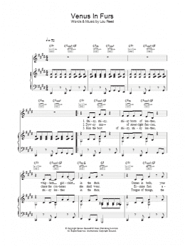 page one of Venus In Furs (Piano, Vocal & Guitar Chords)