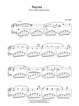 page one of Reprise ... (from Spirited Away) (Piano Solo)