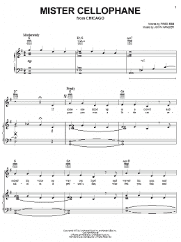 page one of Mister Cellophane (Piano, Vocal & Guitar Chords (Right-Hand Melody))