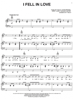 page one of I Fell In Love (Piano, Vocal & Guitar Chords (Right-Hand Melody))