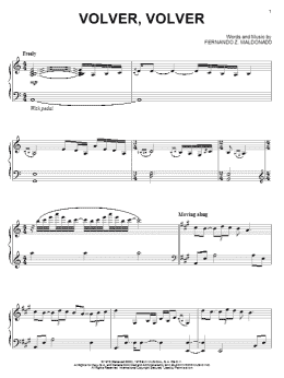 page one of Volver, Volver (Piano Solo)