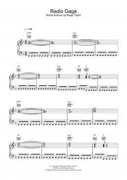 page one of Radio Ga Ga (Piano, Vocal & Guitar Chords)