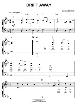 page one of Drift Away (Big Note Piano)