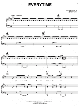 page one of Everytime (Piano, Vocal & Guitar Chords (Right-Hand Melody))
