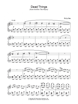 page one of Dead Things (Piano Solo)