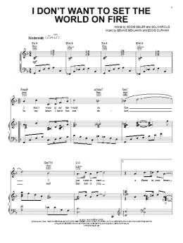 page one of I Don't Want To Set The World On Fire (Piano, Vocal & Guitar Chords (Right-Hand Melody))