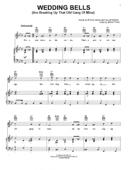 page one of Wedding Bells (Are Breaking Up That Old Gang Of Mine) (Piano, Vocal & Guitar Chords (Right-Hand Melody))