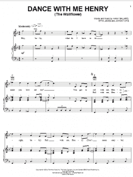 page one of Dance With Me Henry (The Wallflower) (Piano, Vocal & Guitar Chords (Right-Hand Melody))