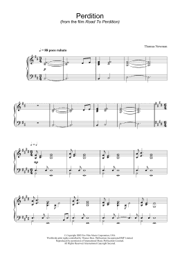 page one of Perdition (from Road To Perdition) (Piano Solo)