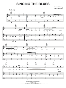 page one of Singing The Blues (Piano, Vocal & Guitar Chords (Right-Hand Melody))