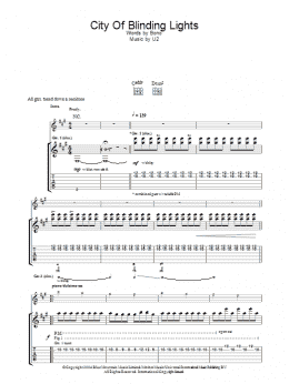 page one of City Of Blinding Lights (Guitar Tab)