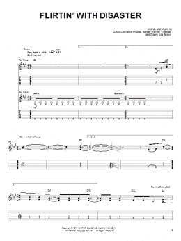page one of Flirtin' With Disaster (Easy Guitar Tab)