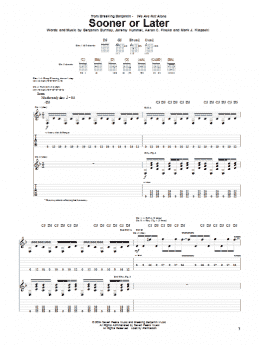 page one of Sooner Or Later (Guitar Tab)