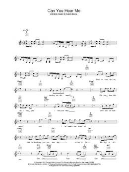 page one of Can You Hear Me (Lead Sheet / Fake Book)