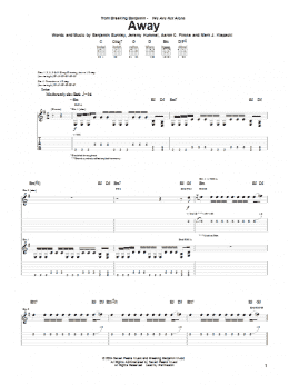 page one of Away (Guitar Tab)