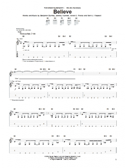 page one of Believe (Guitar Tab)