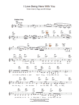 page one of I Love Being Here With You (Lead Sheet / Fake Book)
