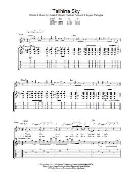 page one of Talihina Sky (Guitar Tab)