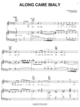 page one of Along Came Bialy (Piano, Vocal & Guitar Chords (Right-Hand Melody))