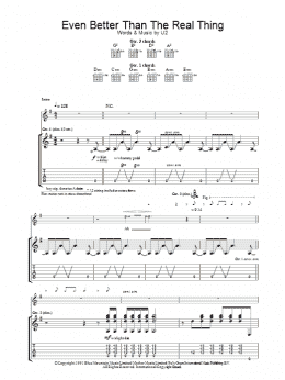 page one of Even Better Than The Real Thing (Guitar Tab)