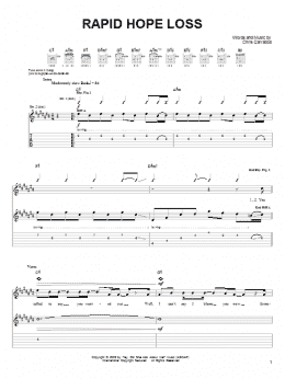 page one of Rapid Hope Loss (Guitar Tab)