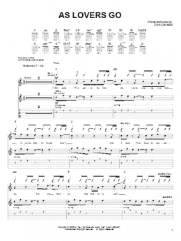 page one of As Lovers Go (Guitar Tab)