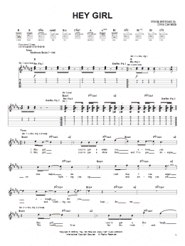 page one of Hey Girl (Guitar Tab)