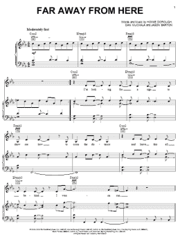 page one of Far Away From Here (Piano, Vocal & Guitar Chords (Right-Hand Melody))