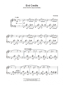 page one of End Credits (Piano Solo)