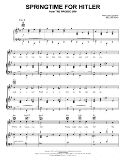 page one of Springtime For Hitler (Piano, Vocal & Guitar Chords (Right-Hand Melody))