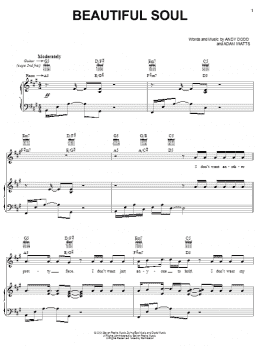 page one of Beautiful Soul (Piano, Vocal & Guitar Chords (Right-Hand Melody))