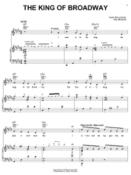 page one of The King Of Broadway (Piano, Vocal & Guitar Chords (Right-Hand Melody))