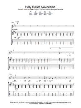 page one of Holy Roller Novocaine (Guitar Tab)
