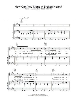 page one of How Can You Mend A Broken Heart (Piano, Vocal & Guitar Chords)