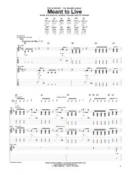 page one of Meant To Live (Guitar Tab)