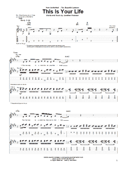 page one of This Is Your Life (Guitar Tab)