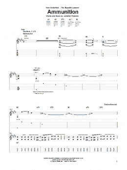 page one of Ammunition (Guitar Tab)